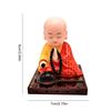 Little Monk Solar Dancing Figurine Toys, Solar Powered Monk Nodding Head Swing Toy, Chinese Little Buddha Monk Statue Car Shaking Head Toy, Cute Kongfu Monk Car Interior Dashboard Decor Home Ornament view 2