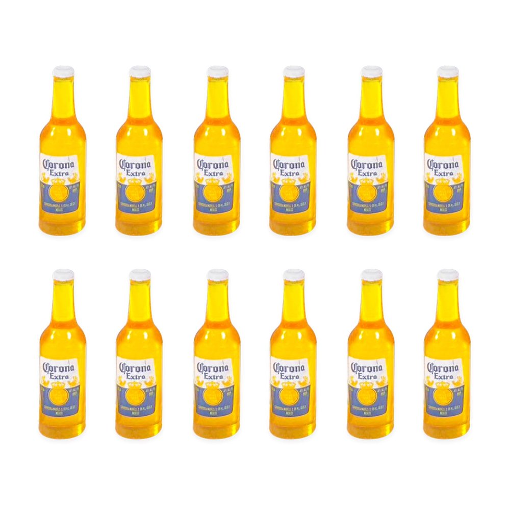 12Pcs 1:12 Scale Mini Miniature Bottles Wine Bottles miniverse Make it Mini Food Mini House Drink Accessories Dollhouse Decoration (12pcs Yellow)