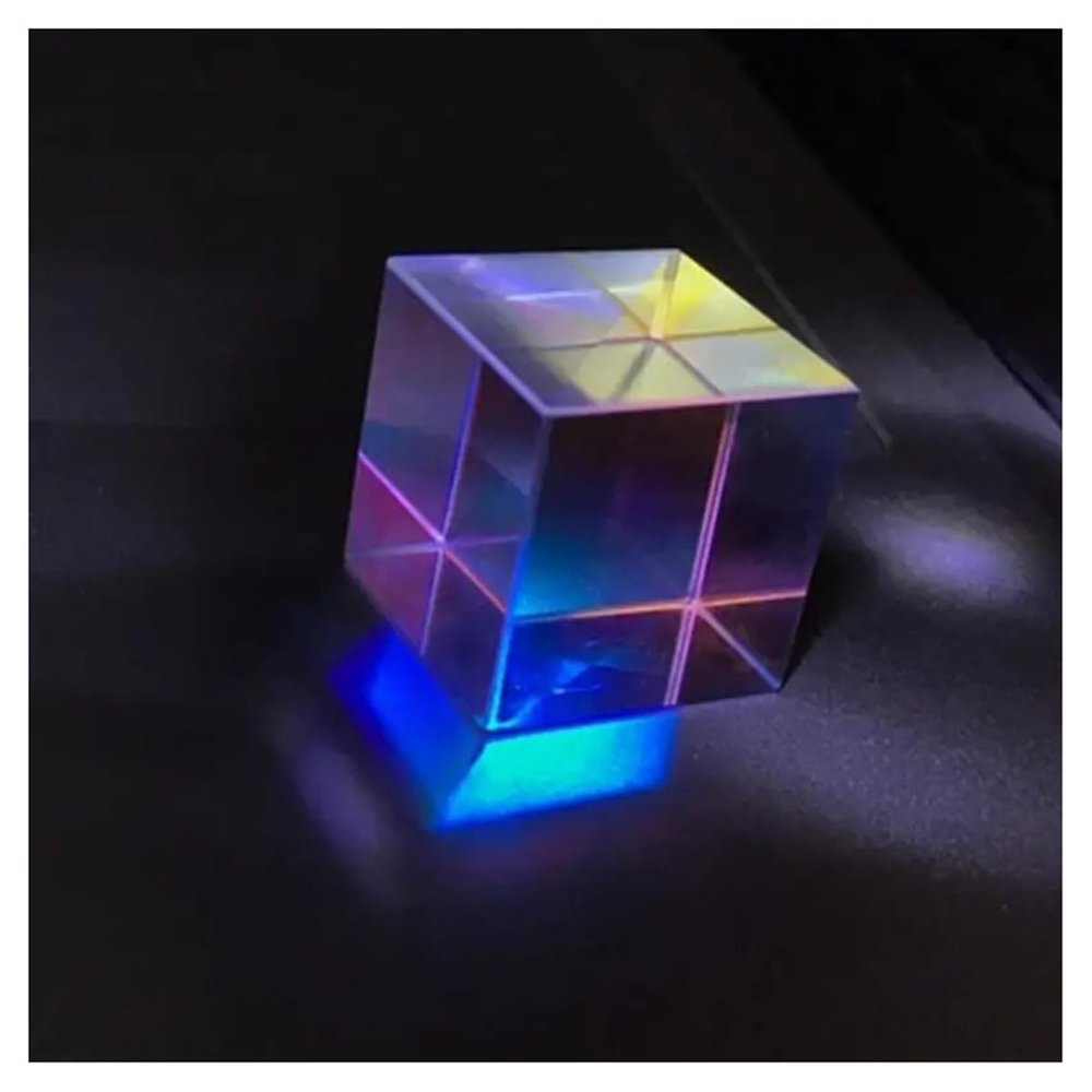 Artsim Prisms & Kaleidoscopes 18 * 18 * 18mm Crystal Optical Prism Cube Optical Prisma Color Combination Prism Science Classroom Optics Kits