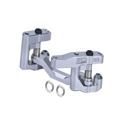 Aluminum 7075 Steering Set for Arrma 1/18 Granite GROM MEGA 380 Brushed 4X4 Monster Truck ARA2102 Upgrade Parts - Silver