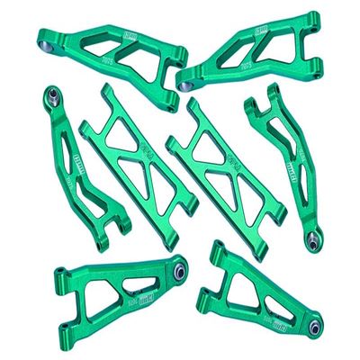 Aluminum 7075 Front and Rear Suspension Arms Set for Arrma 1/18 Granite GROM MEGA 380 Brushed 4X4 Monster Truck ARA2102 Upgrade Parts - Green
