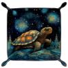 Double Sided Dice Tray, PU Leather Dice Holder Portable Folding Dice Rolling Tray for use as DND Dice Tray D&D Dice Tray or Dice, Starry Sea Turtle view 2