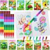 BenLouis 24 Insects Mini Coloring Books Kids with 24 Stacking Crayons Spring Bugs Party Favors Activity Books Bulk for Kids Butterfly Bee Goodie Bag Gift Stuffer Classroom Reward view 1