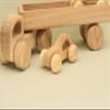 Free Shipping Natural Wooden Car with Trailer Set Including 2 Small Cars, BT74 SET4 : Eco-Friendly Gift with Montessori and Waldorf Educational Influence Lotes Toys Baby Gift view 3