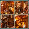 3D Wooden Puzzle Bookends, 2026 New DIY Book Nook Kit, Magic Book House Model Building Kit Insert Decor with Sensor Light, Stand Bookshelf for Home Decorative Books Ornaments (Magic World) view 2