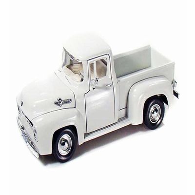 1956 F-100 Pickup Truck White 1/24 Diecast Model Car by Motormax 73235w