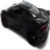 2020 Chevy Corvette C8 Stingray Black with Gray Stripes 1/24 Diecast Model Car by Motormax 79360black view 3