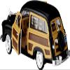 1949 Woody Wagon Black 1/24 Diecast Model Car by Motormax 73260black view 2