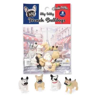 Archie McPhee Vive Le Frenchie! Miniature Marvels: Itty Bitty French Bulldogs  Adorable & Controllable Collectibles in 8 Charming Poses and 4 Stylish Colors!