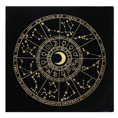 Bydezcon Square Pendulum Divination Altar Tablecloth Board Game Tarot Pad Rune Table Cloth Astrology Oracles Board Game Mat Tarot Card Mat