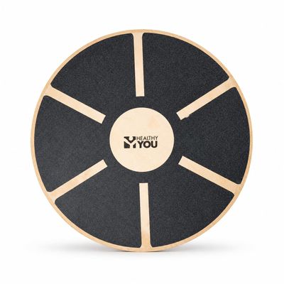 Healthy You Wooden Wobble Balance Board for Physical Therapy and Core Training