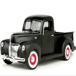 1940 Pickup Matt Black 1/18 Diecast Model Car by Motormax 73170AC-MTBK