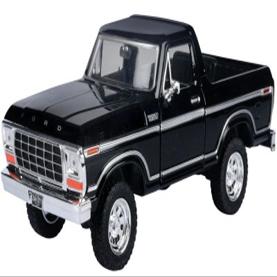 1978 Bronco Custom (Open Top) Black Timeless Legends Series 1/24 Diecast Model Car by Motormax 79374bk
