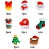32 Pack Christmas Cupcake Toppers Resin Little Figurine Snowman Santa Christmas Tree Cupcake Picks for Merry Christmas Theme Holiday Party Cupcake Decorations Supplies view 3
