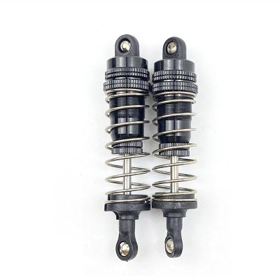 2 Pcs Aluminum Metal Front&Rear Shock Absorber For 1/14 For WLtoy 144001 1316 RC Car Crawler Short Course Truck Upgrad Part accessories (Color : Titanium)