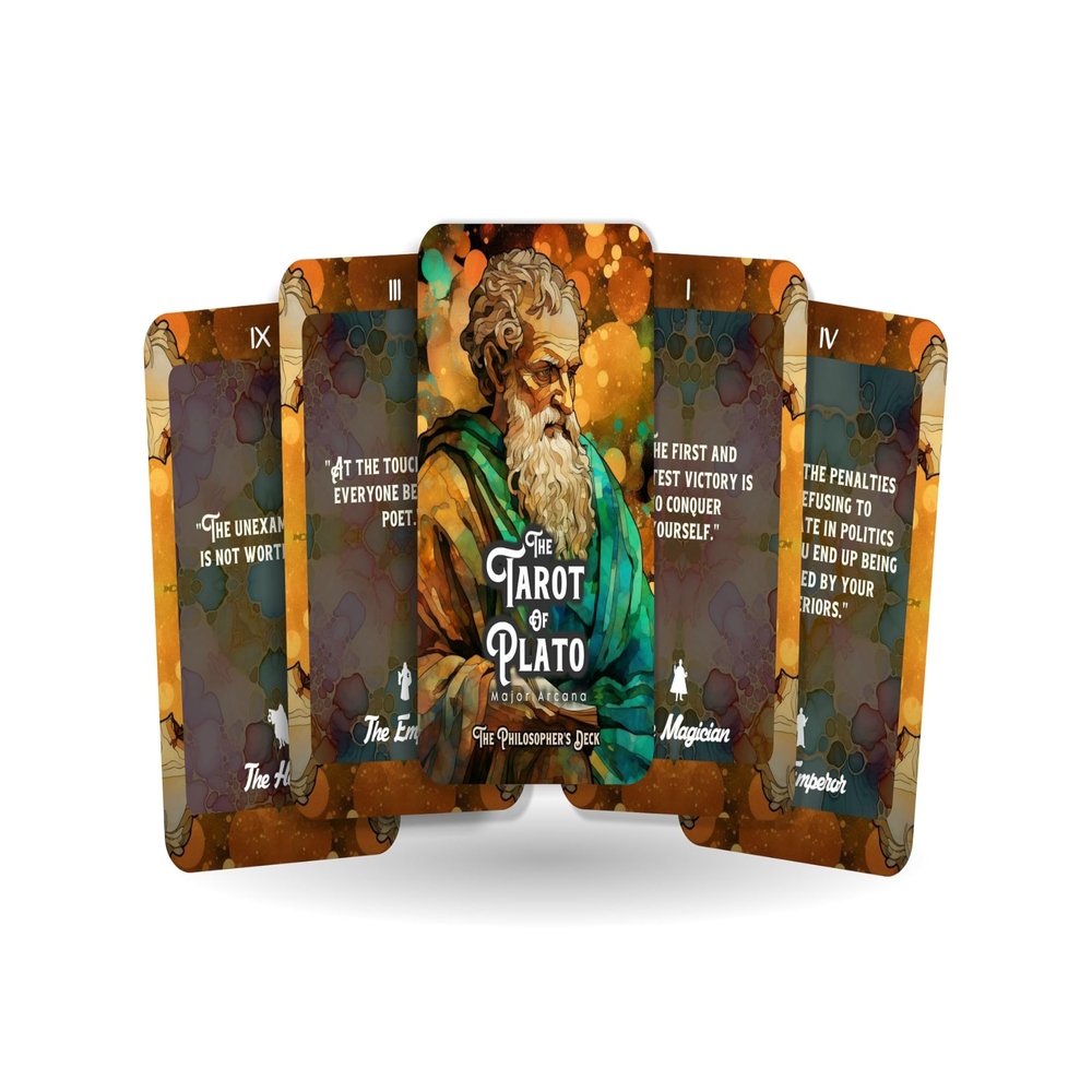 Ibiza Tarot- The Tarot of Plato - The Philosopher's Deck - Divination Tools - 22 Major Arcana| Fortune Telling Tarot Cards Deck for Beginners| Authentic Tarot Experience - Set of 22 Cards
