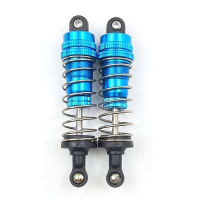 2 Pcs Aluminum Metal Front&Rear Shock Absorber For 1/14 For WLtoy 144001 1316 RC Car Crawler Short Course Truck Upgrad Part accessories (Color : Black)