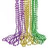1 Dozen Mardi Gras Beads, Purple, Green, & Gold 33" 7mm Plastic view 1