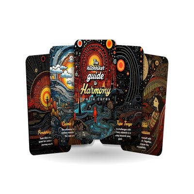Ibiza Tarot The Hitchhiker's Guide to Harmony - Oracle Cards - from Cosmic Chaos to Personal Harmony - Inspired by The Hitchhiker's Guide to The Galaxy