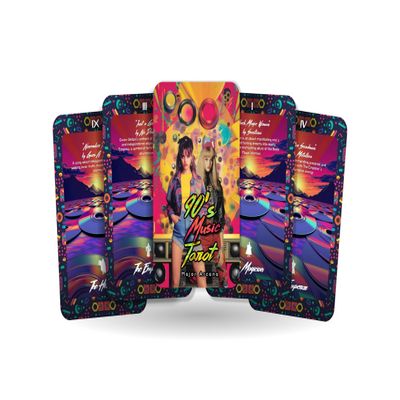 Ibiza Tarot 90's Music Tarot - 22 Major Arcana Cards for Beginners - Authentic Tarot Experience - Set of 22 Cards
