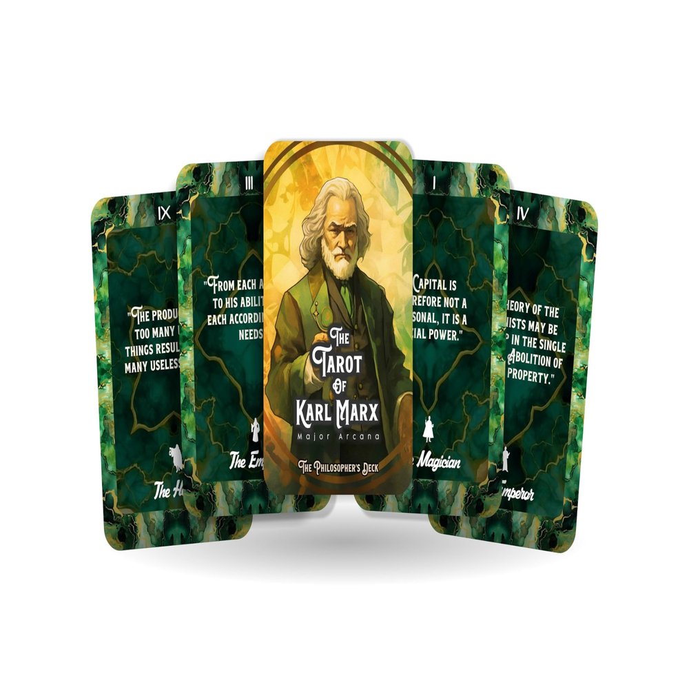 Ibiza Tarot The Tarot of Karl Marx - The Philosopher's Deck - Divination Tools - Major Arcana Cards| Fortune Telling Tarot Cards Deck for Beginners | Authentic Tarot Experience - Set of 22 Cards