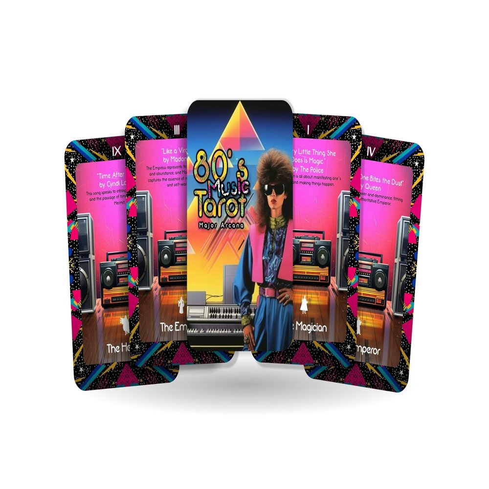 Ibiza Tarot- 80's Music Tarot - Your Spiritual Playlist from The 80s| Fortune Telling Tarot Cards Deck for Beginners | Major Arcana - Set of 22 Cards