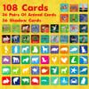 Hebayy 108 PCS Memory Matching Game, 72 Animal Cards & 36 Shadow Cards Matching Cards 36 Pairs Real Animal for Toddlers, Preschool, Kids 4 5 6 Years Old (2 x 2) view 3