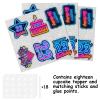 18pcs Blue Fluorescence Glitter Dessert Cupcake Topper Cheer to Lets Glow Crazy Happy 23rd Birthday Theme Decoration Supplies Anniversary Wedding Party Decor Supplies view 3