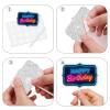 18pcs Blue Fluorescence Glitter Dessert Cupcake Topper Cheer to Lets Glow Crazy Happy 23rd Birthday Theme Decoration Supplies Anniversary Wedding Party Decor Supplies view 4