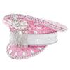BLESSUME Burning Man Hat Music Festival Sparkly Sequin Steampunk Headwear Adults Military Captain Cap view 2