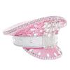 BLESSUME Burning Man Hat Music Festival Sparkly Sequin Steampunk Headwear Adults Military Captain Cap view 3