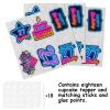 18pcs Blue Fluorescence Glitter Dessert Cupcake Topper Cheer to Lets Glow Crazy Happy 27th Birthday Theme Decoration Supplies Anniversary Wedding Party Decor Supplies view 3