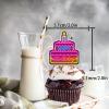 18pcs Blue Fluorescence Glitter Dessert Cupcake Topper Cheer to Lets Glow Crazy Happy 22nd Birthday Theme Decoration Supplies Anniversary Wedding Party Decor Supplies view 2
