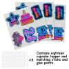 18pcs Blue Fluorescence Glitter Dessert Cupcake Topper Cheer to Lets Glow Crazy Happy 24th Birthday Theme Decoration Supplies Anniversary Wedding Party Decor Supplies view 3