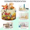 xigua Cotton Rope Basket Red Flowers Baby Laundry Basket Blanket Kids Toy Storage Basket#176 view 4
