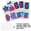 18pcs Blue Fluorescence Glitter Dessert Cupcake Topper Cheer to Lets Glow Crazy Happy 26th Birthday Theme Decoration Supplies Anniversary Wedding Party Decor Supplies view 3