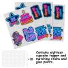 18pcs Blue Fluorescence Glitter Dessert Cupcake Topper Cheer to Lets Glow Crazy Happy 25th Birthday Theme Decoration Supplies Anniversary Wedding Party Decor Supplies view 3