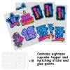 18pcs Blue Fluorescence Glitter Dessert Cupcake Topper Cheer to Lets Glow Crazy Happy 16th Birthday Theme Decoration Supplies Anniversary Wedding Party Decor Supplies view 3