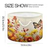 xigua Cotton Rope Basket Red Flowers Baby Laundry Basket Blanket Kids Toy Storage Basket#177 view 2