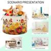 xigua Cotton Rope Basket Red Flowers Baby Laundry Basket Blanket Kids Toy Storage Basket#177 view 4