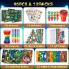 BenLouis 96Pcs Sports Party Favors Football Basketball Soccer Baseball Party Coloring Books Set Bulk for Kids Sports Themed Party Team Gift Goodie Bag Fillers School Classroom games Rewards view 2