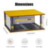cxiiuui 1/18 Scale Display Case Wooden Car Garage Moldel with LED Light and Acrylic Cover Diecast Car Show Case 2 Parking Spaces Dark Grey view 2