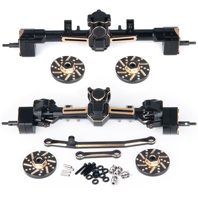 SCX24 Universal Front and Rear Axles Set with Counterweights for 1/24th RC Crawler Car (Front & Rear)