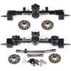 SCX24 Universal Front and Rear Axles Set with Counterweights for 1/24th RC Crawler Car (Front & Rear) view 1