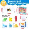 BBnote 96PCS Stack Game for Adult & Kids, Tetra Board Tower Games for Family Travel Party, 4 Players Balance Stacking Toy, Team Toys Building Block view 3