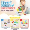 BBnote 96PCS Stack Game for Adult & Kids, Tetra Board Tower Games for Family Travel Party, 4 Players Balance Stacking Toy, Team Toys Building Block view 4