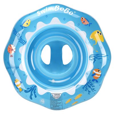 Baby Swim Ring Underarm Swim Seat Float Trainer with Backest for Toddler 6 Months to 3 Years (Deep Blue)