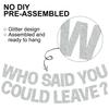 BEISHIDA Silver Who Said You Could Leave Banner,Pre-Strung Glitter retirement party decorations,going away party Sign Garland, Farewell Party Supplies, graduation banner (No DIY view 2