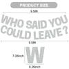 BEISHIDA Silver Who Said You Could Leave Banner,Pre-Strung Glitter retirement party decorations,going away party Sign Garland, Farewell Party Supplies, graduation banner (No DIY view 3