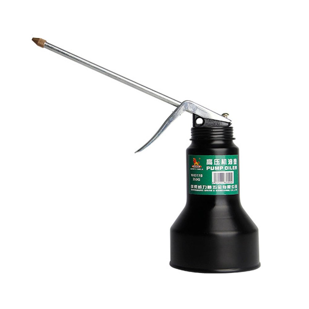 High Pressure Craftsmanship Metal Oiler Chains Maintenance Wear-resistance Shockproof Engine Oil Bottle Lubrication Oil Guns Large Capacity Metal Can